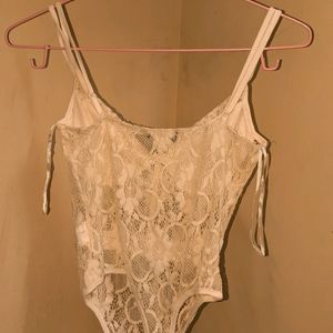 White quiz bodysuit