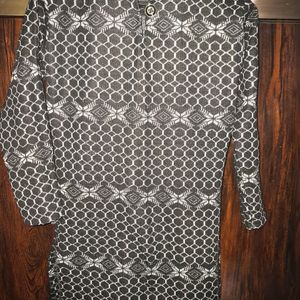 Black Woolen Kurta