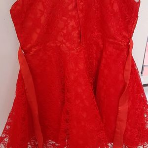 Party wear Red Frock for Kid Girls