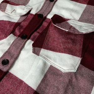 RED & WHITE WOOLEN SHIRT