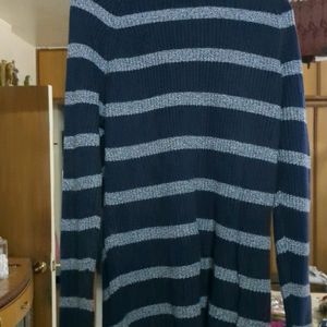 Zara Original Blue Stripped Sweater, Thick Fabric