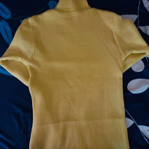 Yellow High-neck Sweater