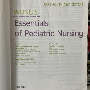 Pediatric nursing Textbook