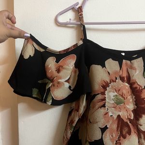 Off Shoulder Floral Print Top