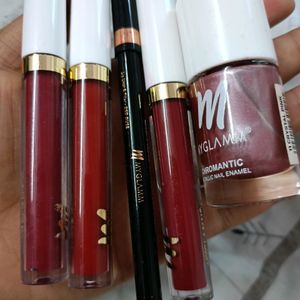 3Lipstick,1Lipliner,1nailpant From Myglamm