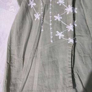 Hand Embroidered Cotton Kurti