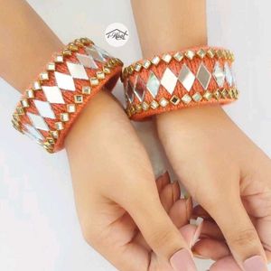 Mirror Work Bangles 🧡