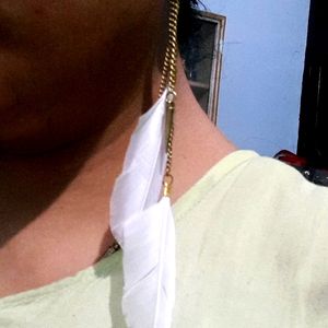 White Feather Earrings