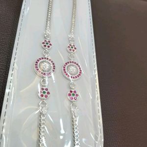 Latest Silver Anklets Payal Chain