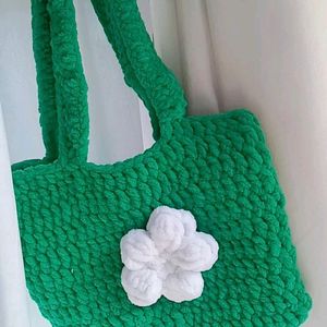 Crochet Green Bag