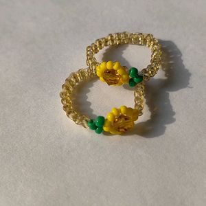 Sunflower 🌻 Beaded Ring