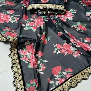 Party Wear Floral Saree