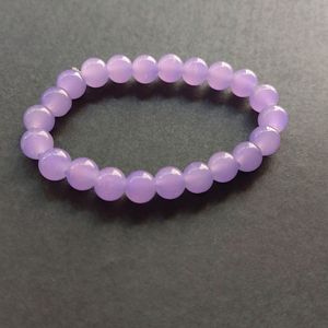 Rose Quarts And Lilac Crystal Bracelets Combo Of 2