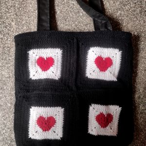 Crochet Heart Bag