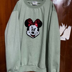 Gren Mickey Mouse Sequinned Sweatshirt With Jogger