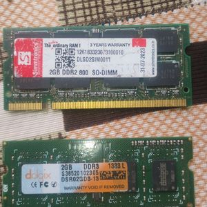 DDR2 And Ddr3 Ram Laptop