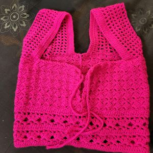 Front Tie Crochet Top