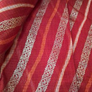 Cotton  Blend  Saree With  Blouse Piece