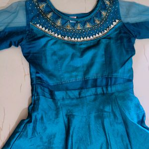Sky Blue Partywear Dress