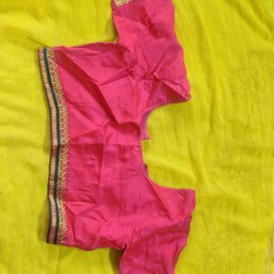 Blue & pink Festive Readymade Blouse  combo Of 2