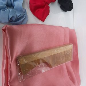 Pillow Cover with Scrunchie And Comb