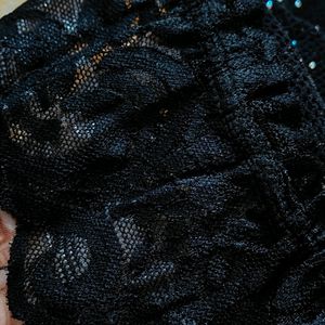 Black Fish Net Rhinestone Thigh-high Stockings