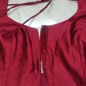 New Studio Shringaar Maroon Design Saree Blouse