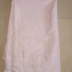 Beautiful Simple Light Pink Saree For Womens