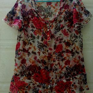 Floral Printed Top For Women's