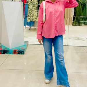 Pink Linen  Shirt