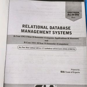 Relational Database Management System Material.