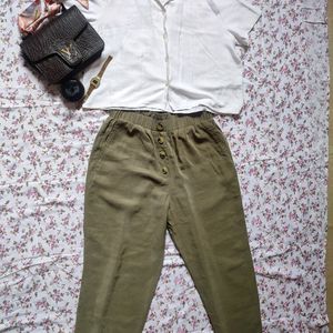 Zara Olive Trouser