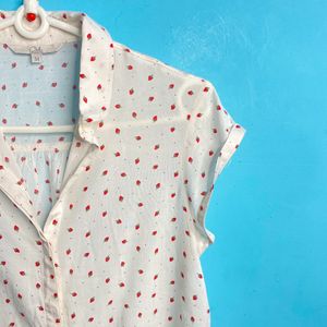 Strawberry Print Cute Shirt