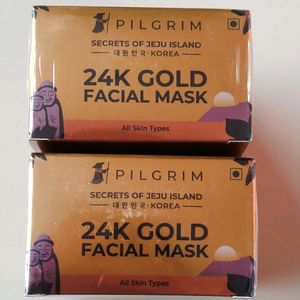 Combo Of 2 Pilgrim Gold Facial Mask