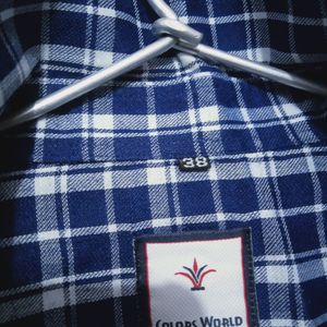 Blue Checked Shirt Lightly Used No.Flaws