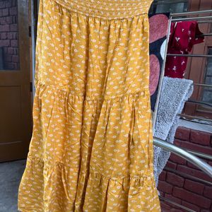 Pure Cotton Cute Yellow Skirt