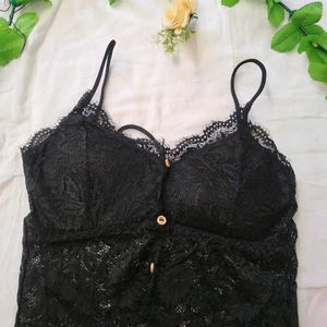 New Fancy Black Bralet