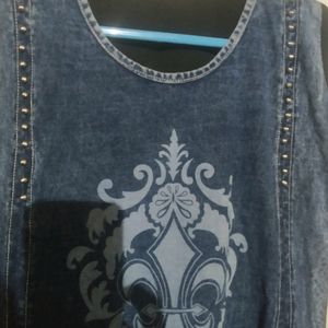 Denim Top Like Kurta L To Xl..