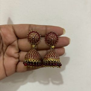 Maroon Color Jhumka