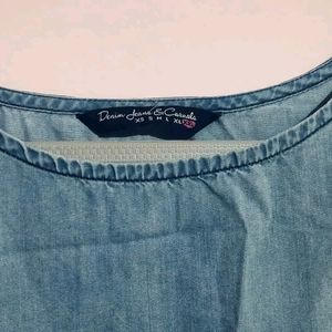 XXL Denim Double Shade Top