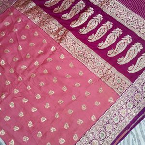 Pure Banarasi Silver Shining Saree