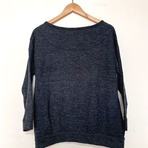 Charcoal Black Sweater Top