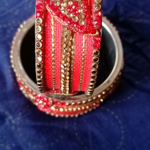 Heavy Red Bangle