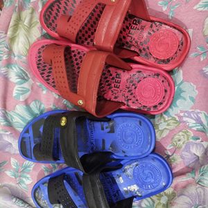 4 Piece Men Branded  Slippers