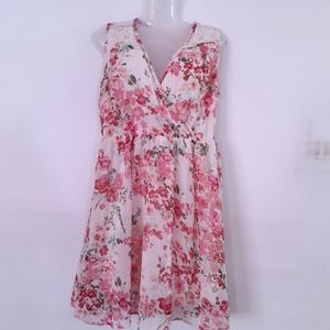 Pink Printed Dress (Women's)