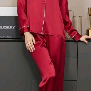 Solid Satin #Nightsuit, Night Dress,