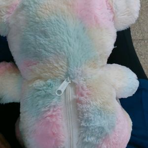 Cute Multi Color Teddy With Hanging Rope