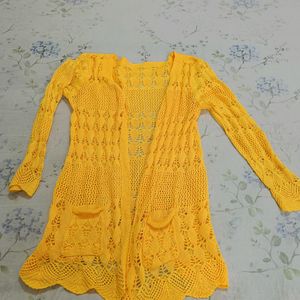 Yellow Wool Shrug