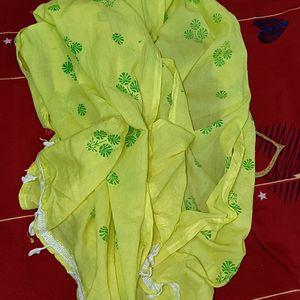 Yellow Printed Dupatta