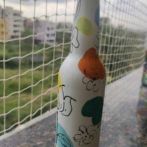 Hand painted Glass Bottle